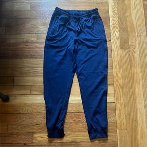 Primary Blue Joggers with Elastic Waistband and Tapered Legs
